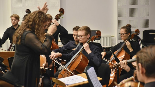 Das Symphonieorchester des Haydn-Kons spielt Samstag und Sonntag unter anderem Werke von Schubert, Ravel, Dvorak und Haydn. (Bild: Haydn-Kons)