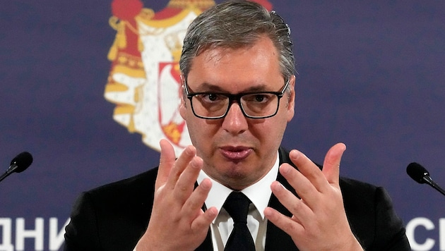 Aleksandar Vučić szerb elnök a halálbüntetés újbóli bevezetését szorgalmazza. (Bild: AP)