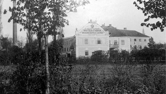 Geschichtsträchtiger Standort in St. Pölten: Dort, wo einst Revolver produziert wurden, wird derzeit das KinderKunstLabor erbaut. (Bild: zVg)