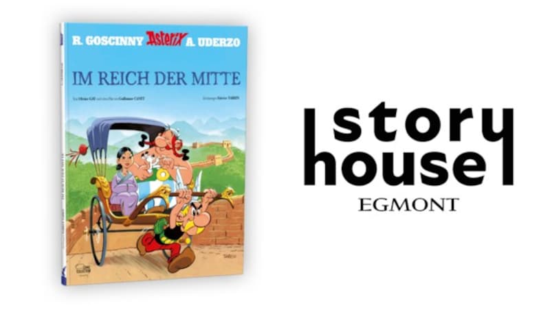 Das illustrierte Album „Asterix - Im Reich der Mitte“ verlängert in magischer Asterix-Manier dein Kinoerlebnis. Erhältlich bei Story House Egmont und unter www.egmont-shop.de (Bild: ASTERIX®- OBELIX®- IDEFIX® / © 2023 LES EDITIONS ALBERT RENE; Egmont Story House Krone KREATIV,)