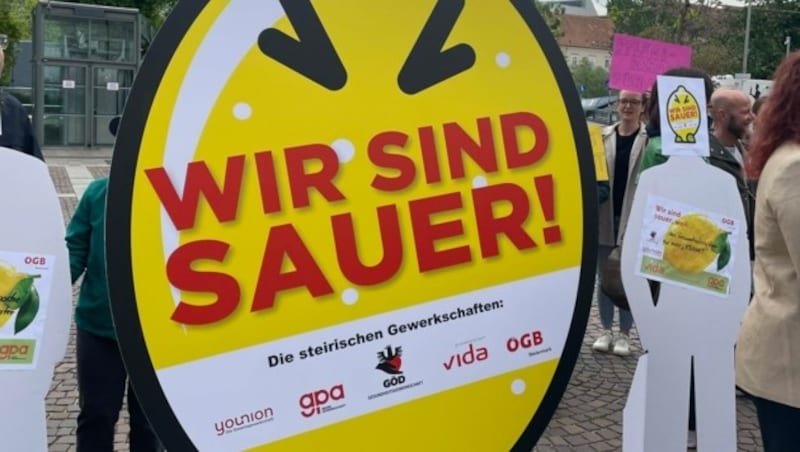 „Wir sind sauer“, lautete das vorherrschende Motto. (Bild: Christina Koppelhuber)