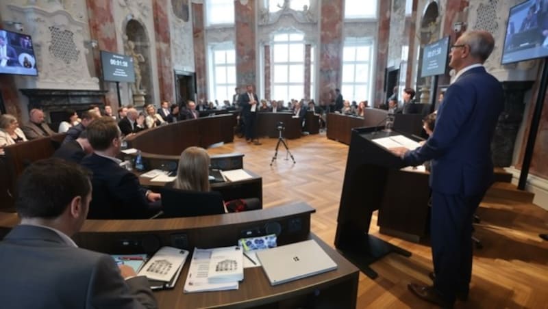 Im Tiroler Landtag (Bild: Birbaumer Christof)