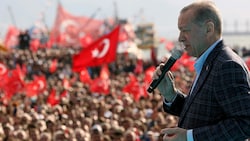 Kann Recep Tayyip Erdogan genug Wähler mobilisieren? (Bild: APA/AFP/Press Office of the Presidency of Turkey/HANDOUT)