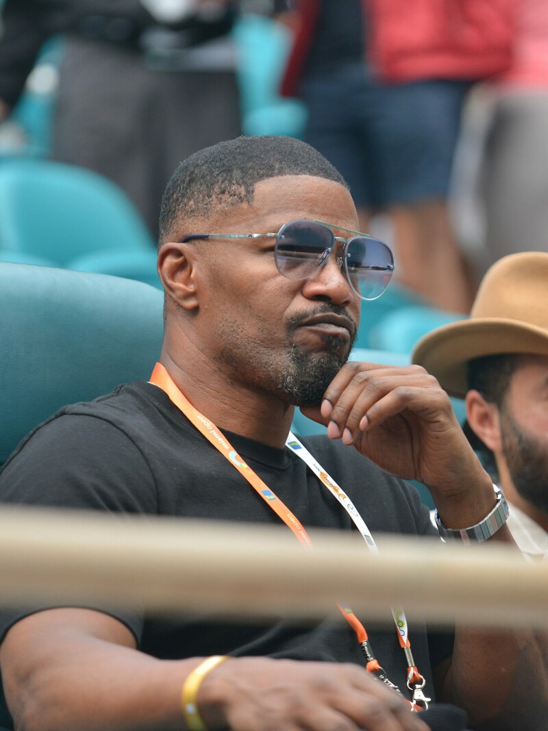 Jamie Foxx im März 2023 beim Viertelfinalspiel der Herren zwischen Christopher Eubanks und Daniil Medvedev bei den Miami Open 2023 (Bild: (c) www.VIENNAREPORT.at)