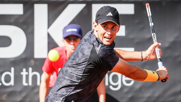 Dominic Thiem duelliert sich mit Carlos Alcaraz. (Bild: GEPA pictures)