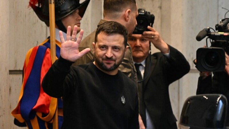 Der ukrainische Präsident Wolodymyr Selenskyj im Vatikan (Bild: AFP)