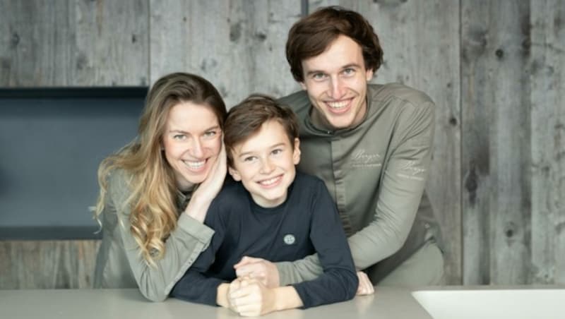 Anna, Franz und Paul Berger hoffen am Sonntag auf gutes Wetter (Bild: Berger Feinste Confiserie GmbH)