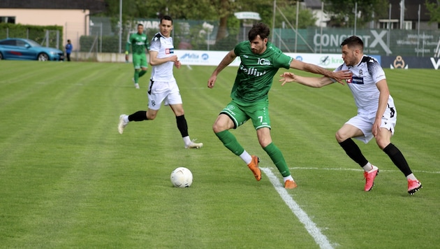 Hohenems (in Grün) und Bregenz boten den Zuschauern zwei Derbys auf hohem Niveau. (Bild: Noah Allouche)