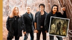 Last In Line rund um Drummer Vinny Appice (r.) huldigen unentwegt Sänger-Legende Ronnie James Dio. (Bild: Frontiers Records (2 )Krone KREATIV)