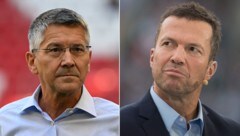 Lothar Matthäus (re.) schießt gegen Bayern-Präsident Herbert Hainer. (Bild: APA/AFP/krone.at-kreativ)