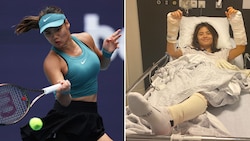 Tennis-Star Emma Raducanu ist vom Verletzungspech verfolgt. Dreimal musste sie innerhalb kürzester Zeit unters Messer. (Bild: APA/Getty Images via AFP/GETTY IMAGES/CLIVE BRUNSKILL/instagram.com/EmmaRaducanu)