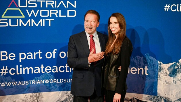 Wonderful famly - Arnie mit seiner Tochter Christina. (Bild: Markus Wenzel)