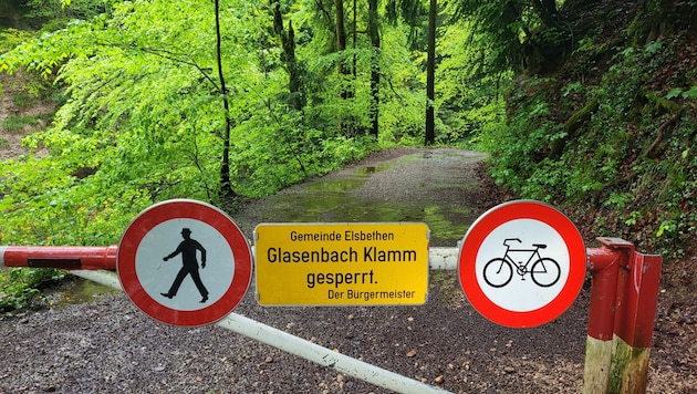 Die Glasenbachklamm bleibt vorerst gesperrt (Bild: zVg)