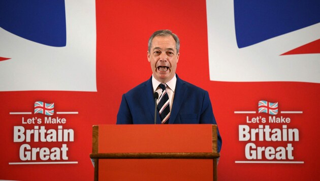 Der Brexit-Treiber Nigel Farage (Bild: AFP)