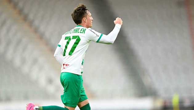 WSG-Jubel auch in der kommenden Saison in der höchsten österreichischen Fußball-Liga. (Bild: GEPA pictures/ Daniel Schoenherr)