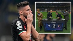 Zu einem peinlichen Moment kam es im Champions-League-Hit zwischen Inter und Milan. (Bild: AP Photo/Antonio Calanni, Twitter/Football__Tweet)