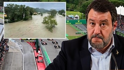 Italiens Verkehrsminister Matteo Salvini ist für eine Verschiebung des Imola-GPs. (Bild: ASSOCIATED PRESS/APA/AFP/krone.at-kreativ)