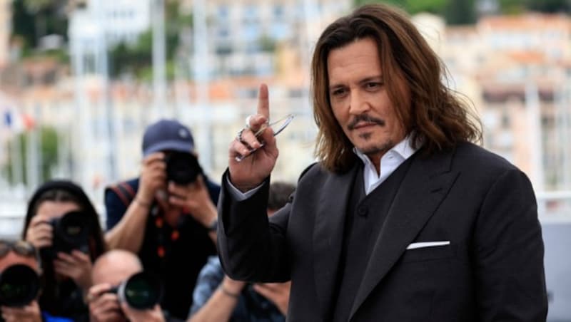 Johnny Depp rechnete in Cannes mit Hollywood ab. (Bild: APA/AFP/Valery HACHE)