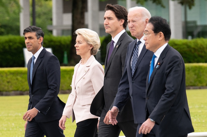 Die G7 wollen geschlossen handeln (Bild: AFP)