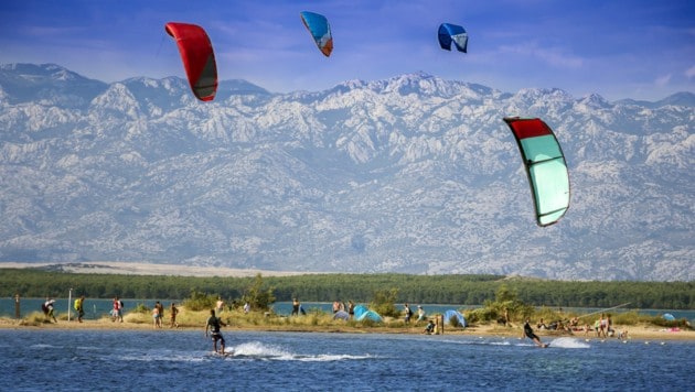 Der Kitespot Sabunike liegt in der Nähe von Nin. (Bild: CNTB)