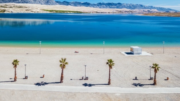 Der Strand Zrće⁠ befindet sich unweit der kroatischen Stadt Novalja auf der Insel Pag. (Bild: Aleksandar Gospić)