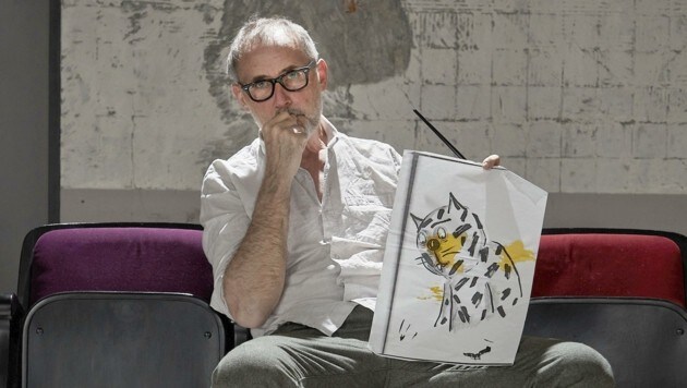 er Kunsthistoriker Günter Mayer ist auch als Illustrator und Cartoonist „Peng“ erfolgreich unterwegs. (Bild: ZVg)