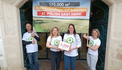 Initiative Bodenschutz St. Pölten kämpft gegen den Bau: „Die vielen Unterschriften verdeutlichen die Dringlichkeit.“ (Bild: zVg)