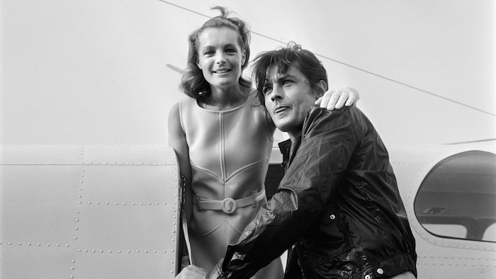 Alain Delon mit Romy Schneider im Jahr 1968 in Nizza