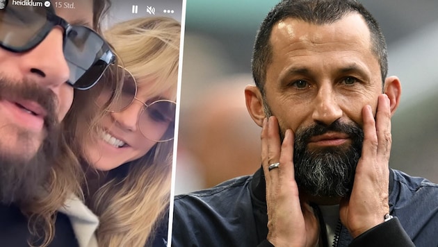 Heidi Klum will, dass Salihamidzic geht. (Bild: APA/AFP/Christof STACHE, Instagram.com/Heidiklum)