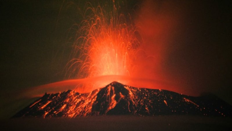 Aufnahme vom 20. Mai 2023: Der mehr als 5400 Meter hohe Popocatepetl ist einer der aktivsten Vulkane Mexikos. (Bild: Osvaldo CANTERO / AFP)