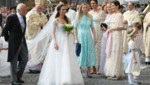 Braut Sophie-Alexandra und Ludwig Prinz von Bayern haben geheiratet. (Bild: APA/dpa/Karl-Josef Hildenbrand)