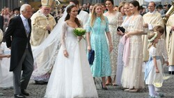 Braut Sophie-Alexandra und Ludwig Prinz von Bayern haben geheiratet. (Bild: APA/dpa/Karl-Josef Hildenbrand)