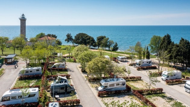 Neben dem ältesten Leuchtturm der Adria in Savudrija bei Umag befindet sich der Stellplatz Lighthouse. (Bild: Denis Brozic / Metida)