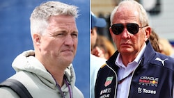Ralf Schumacher (l.) stimmt Helmut Marko zu.