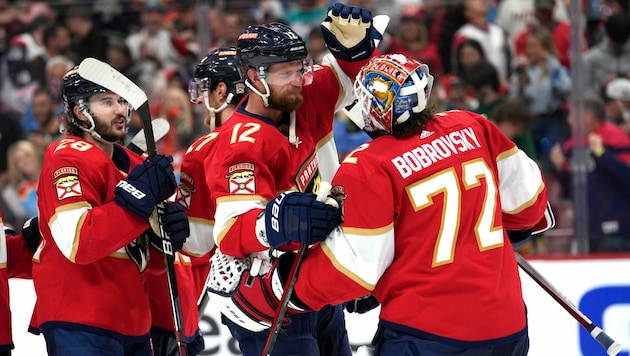 Die Florida Panthers stehen vor dem Einzug in die Stanley-Cup-Finals. (Bild: AP Photo/Lynne Sladky)