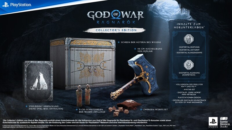 Mit dieser coolen Collector‘s Edition können Sie nicht nur virtuell in die Welt von „God of War“ eintauchen. (Bild: Sony Interactive Entertainment )