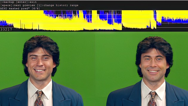 Künstliche Intelligenz macht aus dem falschen Roy Black (l.) den richtigen (r.). (Bild: Lisa Film)