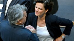 Die scheidende SPÖ-Chefin Pamela Rendi-Wagner mit Grünen-Chef Werner Kogler (Bild: APA/ROLAND SCHLAGER)