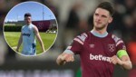 Ein TikTok-Clip von Declan Rice sorgt für Aufsehen im Netz. (Bild: Associated Press/TikTok.com/westham/krone.at-kreativ)