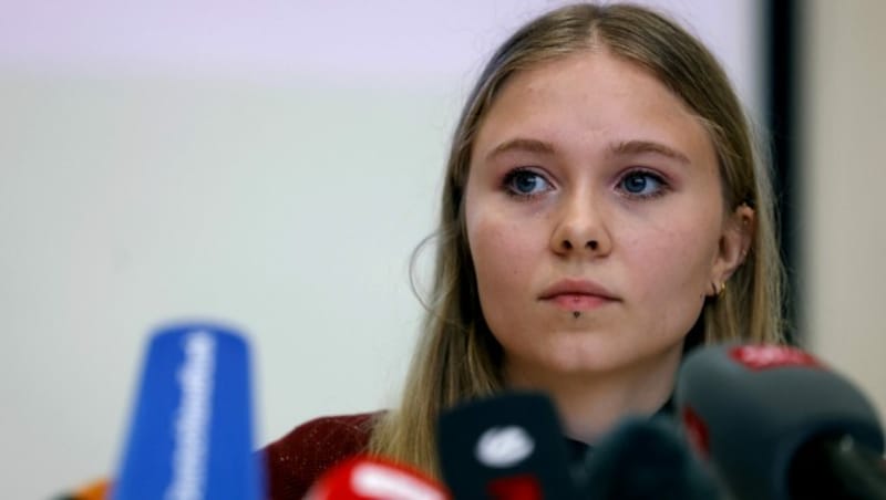 Aimée van Baalen, Sprecherin der Letzten Generation (Bild: APA/AFP/Odd ANDERSEN)