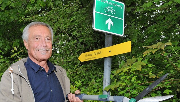 Dank Walter Windpassinger aus Saffen bei Scheibbs haben es begeisterte Wanderer um einiges leichter. (Bild: Pressefoto Franz Crepaz)