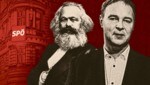 Karl Marx y Andreas Babler: solo a primera vista sin conexión (Imagen: ORF/Thomas Jantzen, Peter Tomschi, stock.adobe.com, Krone KREATIV)