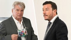 Signa-Gesellschafter: Hans Peter Haselsteiner, Rene Benko (Bild: APA/Helmut Fohringer, Krone KREATIV)