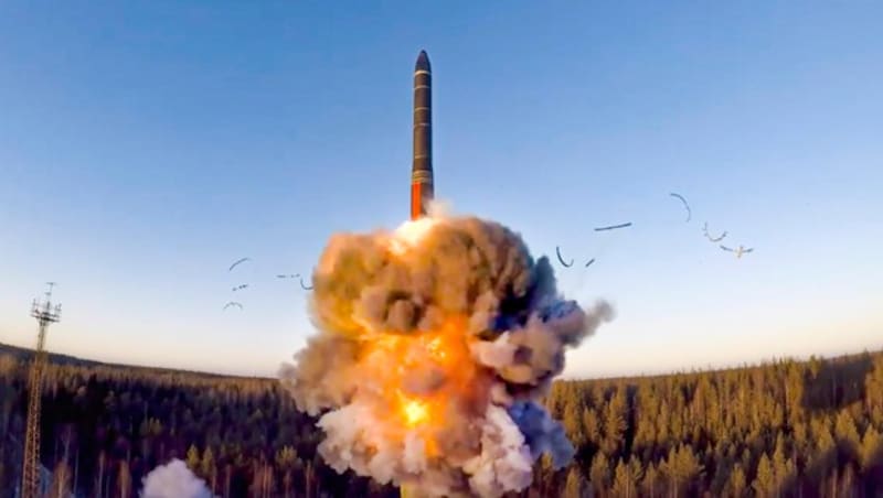 Teststart einer russischen Nuklearrakete (Bild: Russian Defense Ministry Press Service)