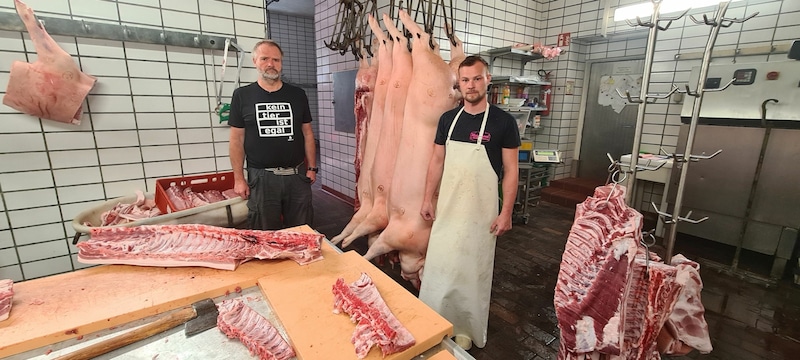 Martin Balluchs gesamte Familie lebt vegan, Bauern-Sohn Michael Führer war schon mit fünf Jahren mit im Schlachthaus. (Bild: (c) PULS 4)