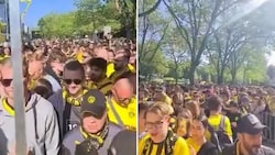 Bereits Stunden vor Anpfiff versammeln sich Fan-Massen in Dortmund. (Bild: twitter.com/bvb/krone.at-kreativ)