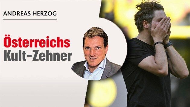 Andreas Herzog schreibt über Dortmunds verpasste Meisterchance. (Bild: APA/AFP/Sascha Schuermann, Krone KREATIV)