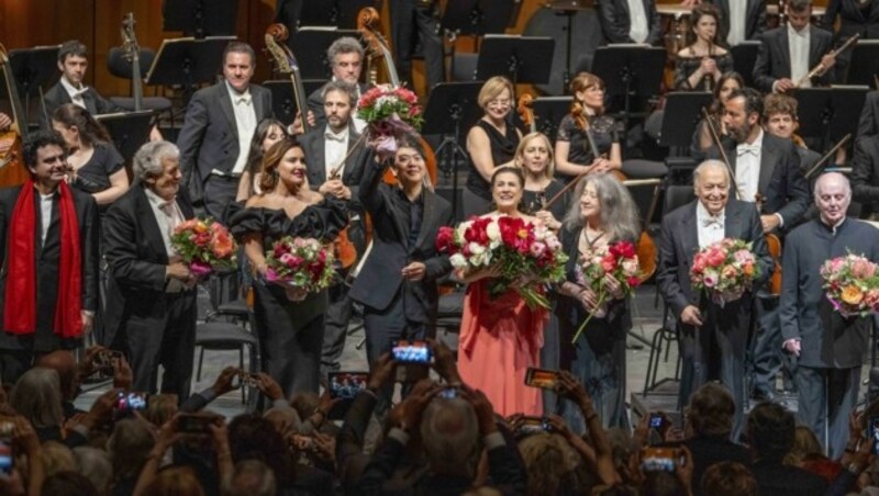 Zum 80. Geburtstag von Barenboim kamen viele Stars ins Große Festspielhaus (Bild: Marco Borelli)