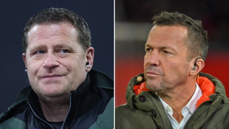 Max Eberl und Lothar Matthäus (Bild: APA/AFP/Ronny HARTMANN/GEPA/krone.at-kreativ)