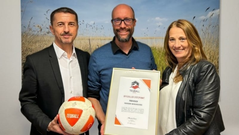 Georg Pangl, Rene Lentsch und Alexandra Koncar. (Bild: Podersdorf am See, Eric van Ommen)